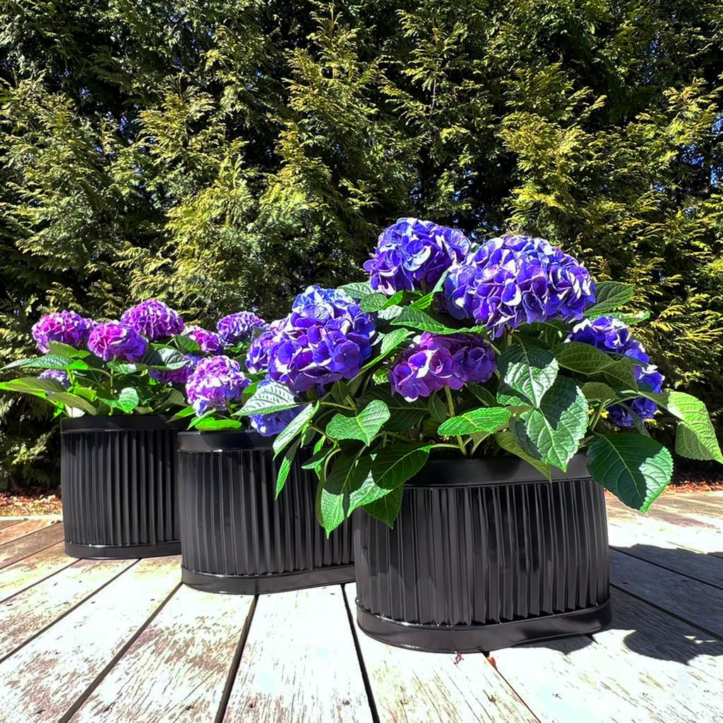 French Country Style Oval Planters, Set of 3