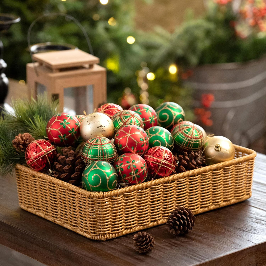 Christmas Tree Decorations Ball Ornaments 2.36 Inches - Set of 35