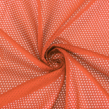 62 Inch Wide Mesh Fabric Slightly Stretchy, Orange 1 Yard