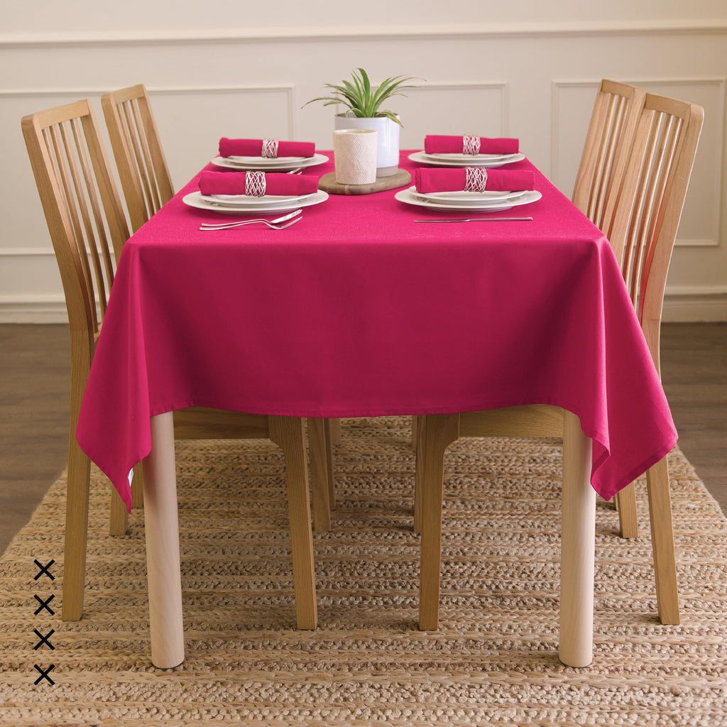 XO Cotton Tablecloth Rectangular 56"x72" Hot Pink