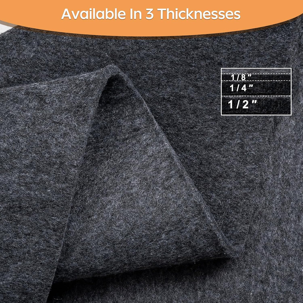 Felt Rug Pad - 1/2 9x12 Foot Extra Large Area Liner for All Floors and Trims, Thick Pad for Hardwood Floors Under - Set of 108