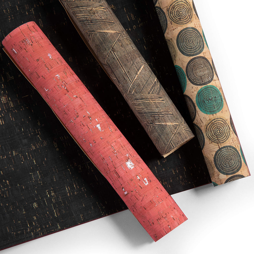 ScanNCut Rolled Cork Fabric Black Gold Fleck