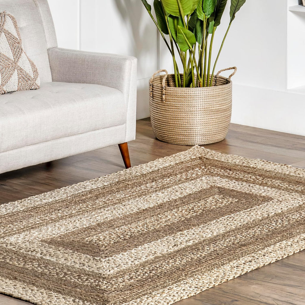 Charlene Natural Ombre Power Loomed Area Rug, Oval
