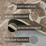 4x6 Washable Modern Area Rug, Low Pile Non-Slip Carpet for Entryway Office Bedroom