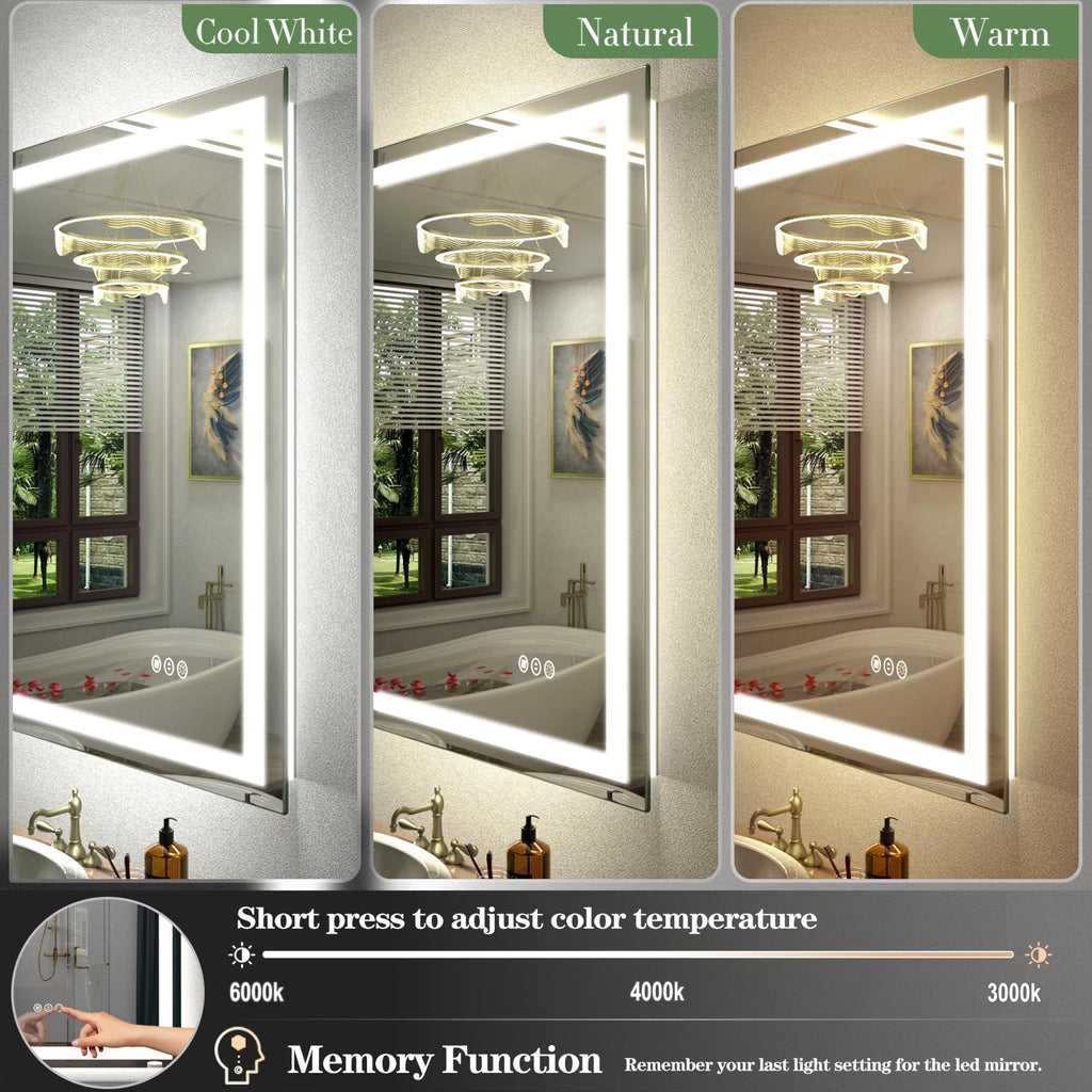 24x32 Inch LED Bathroom Mirror