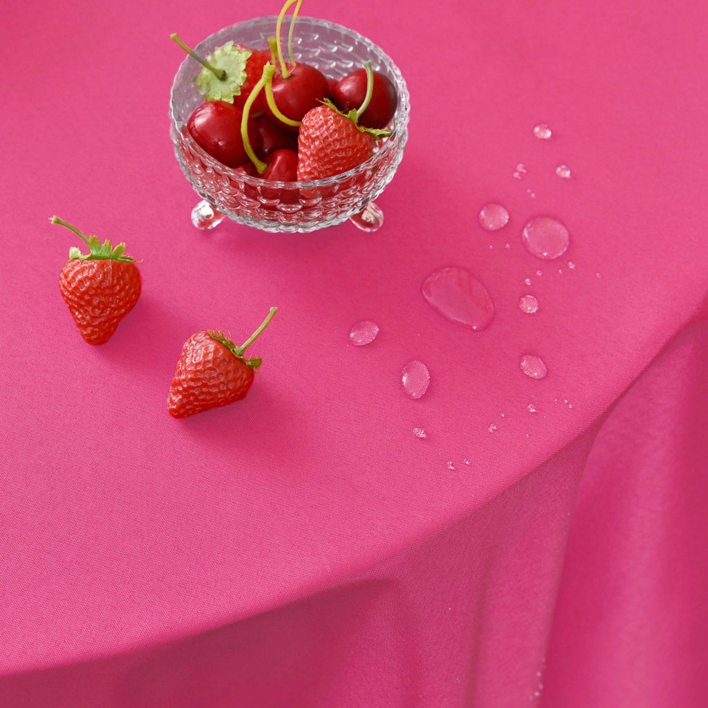 Hot Pink Round Tablecloth 108 Inch Water Resistant Table Cloth