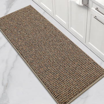 Kitchen Runner Rugs 24"x60", Kitchen Mats for Floor, Taupe | Non-Slip Super Absorbent and Stain Resistant Kitchen