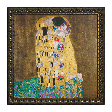 Vintage Framed The Kiss Oil Painting Canvas Print Wall Art