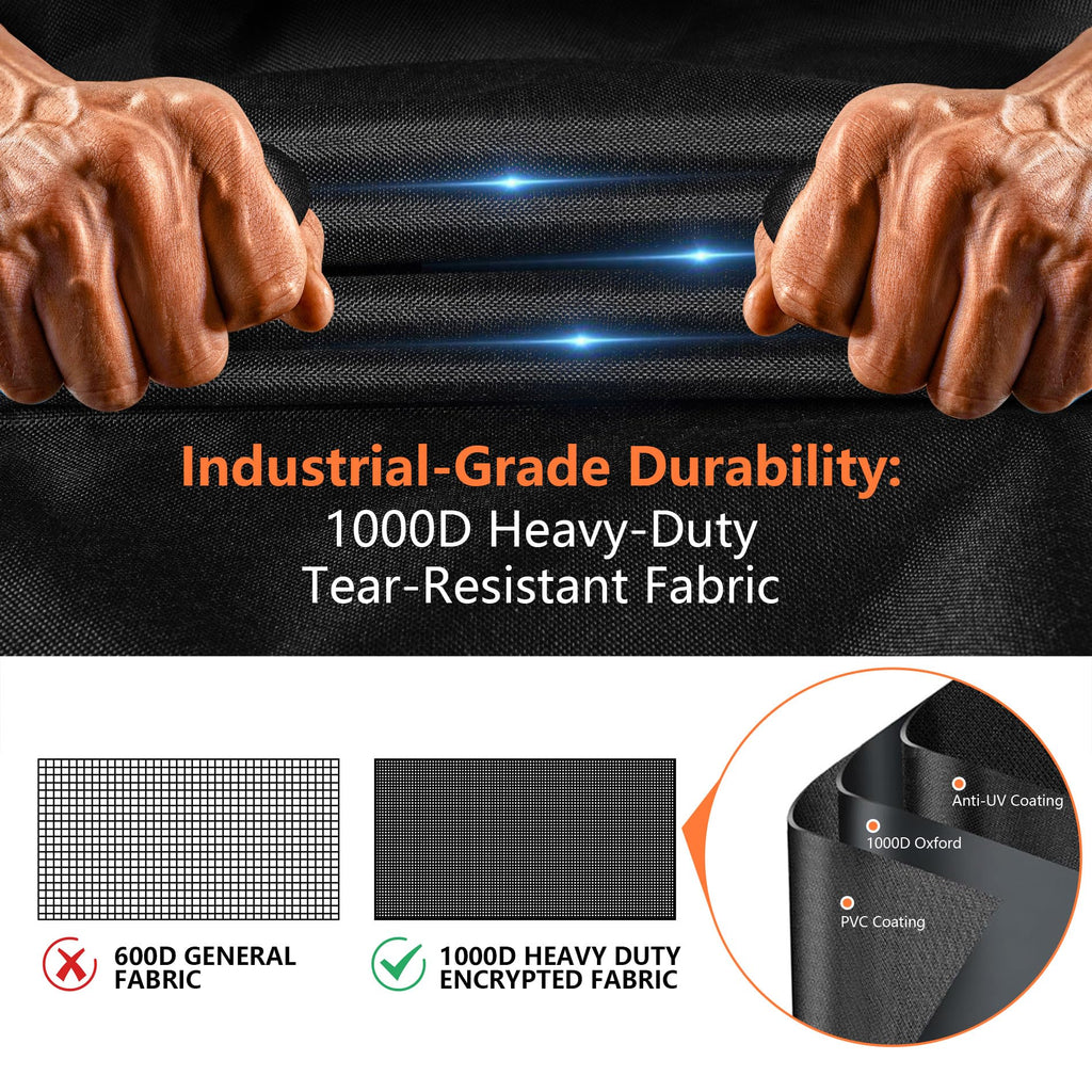 Upgraded 1000D Heavy Duty Fabric] 32 inch Fire Pit Cover Round