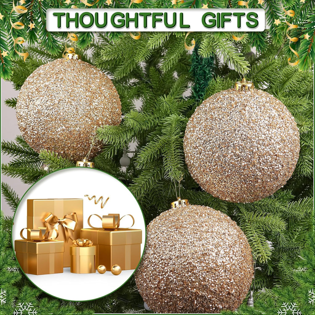 6" Christmas Balls Ornaments Large Christmas Tree Ornaments Decorations Shatterproof Shiny Christmas Hanging Balls