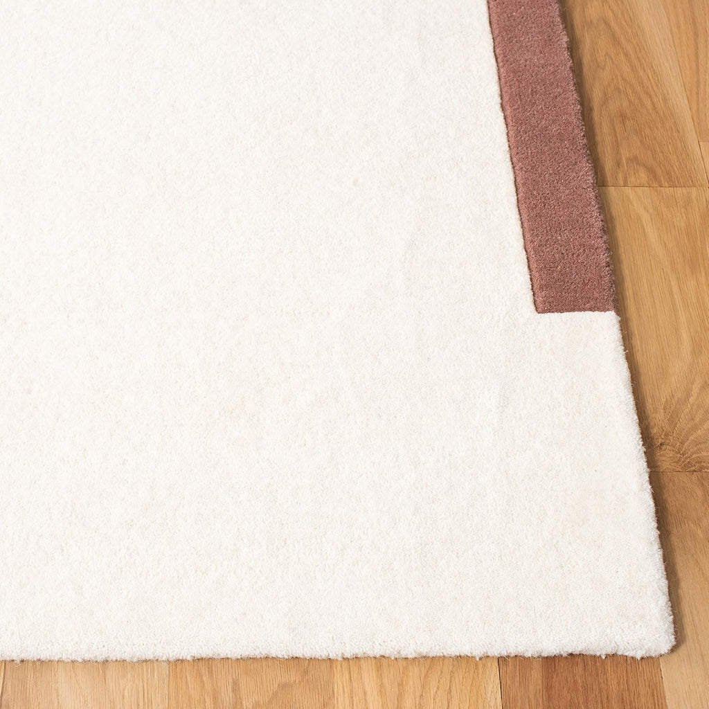 Fifth Avenue 10' x 14' Ivory/Black Handmade Mid-Century Modern Abstract New Zealand Wool Dining Area Rug