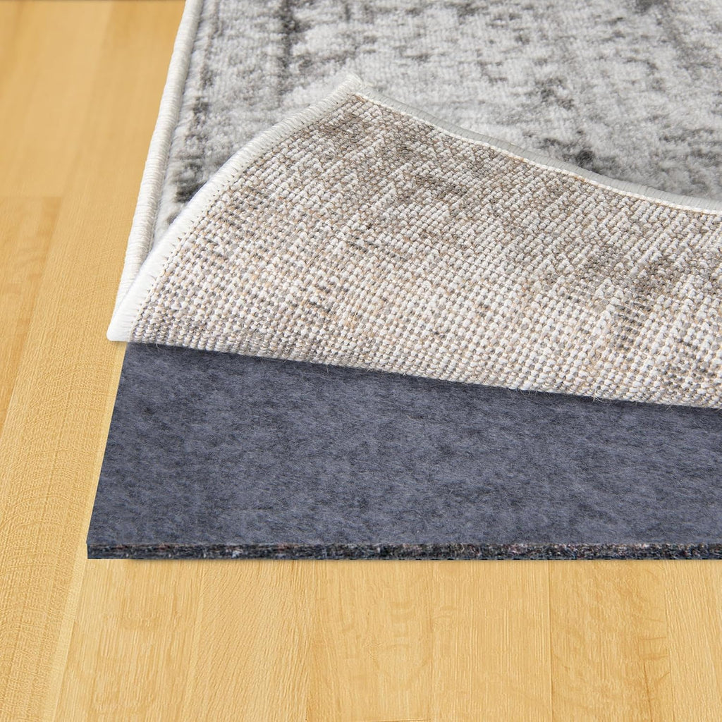 Uni-Luxe Dual Surface Felt and Rubber Non-Slip Rug Pad 1/4" Thick (2' 6" x 10' Runner) - Set of 25
