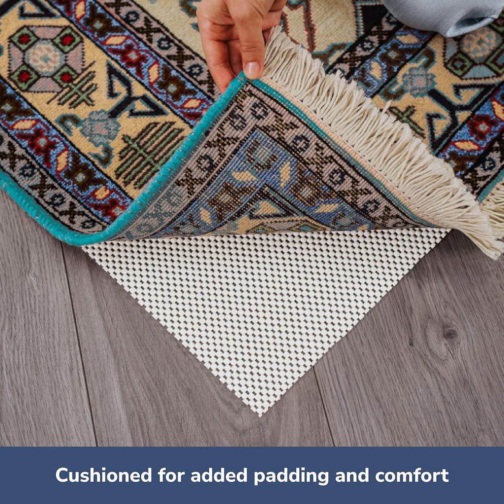 Super Grip, 2'6" x 10', Cushioned Non-Slip Rug Pad for Area Rugs and Runner Rugs, Rug Pad for Hardwood Floors - Set of 25