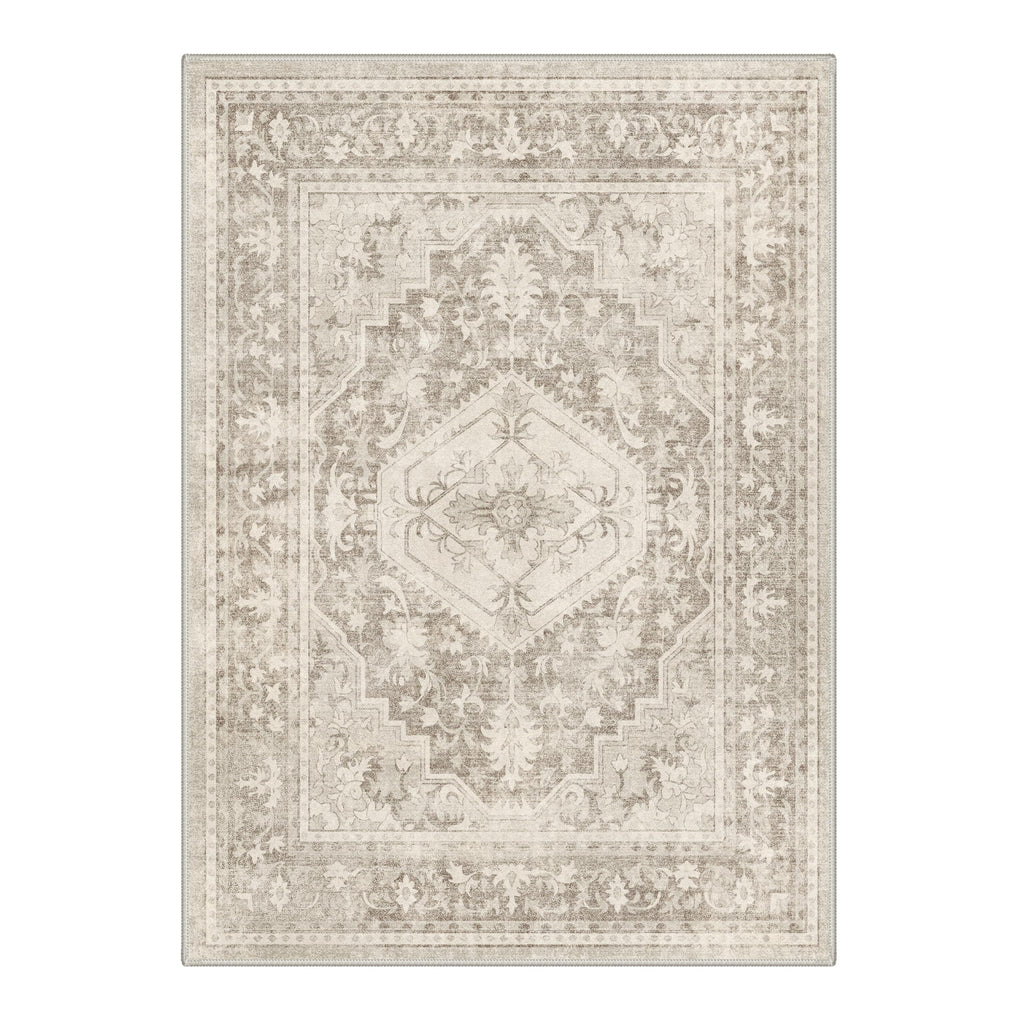 8X10 Washable Area Rug BohoFloral Medallion Non Slip