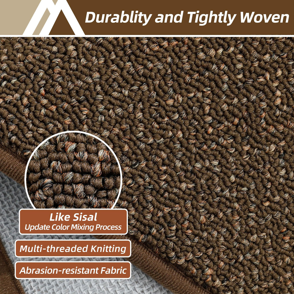Hallway Runner Rugs Non-Slip Washable Brown