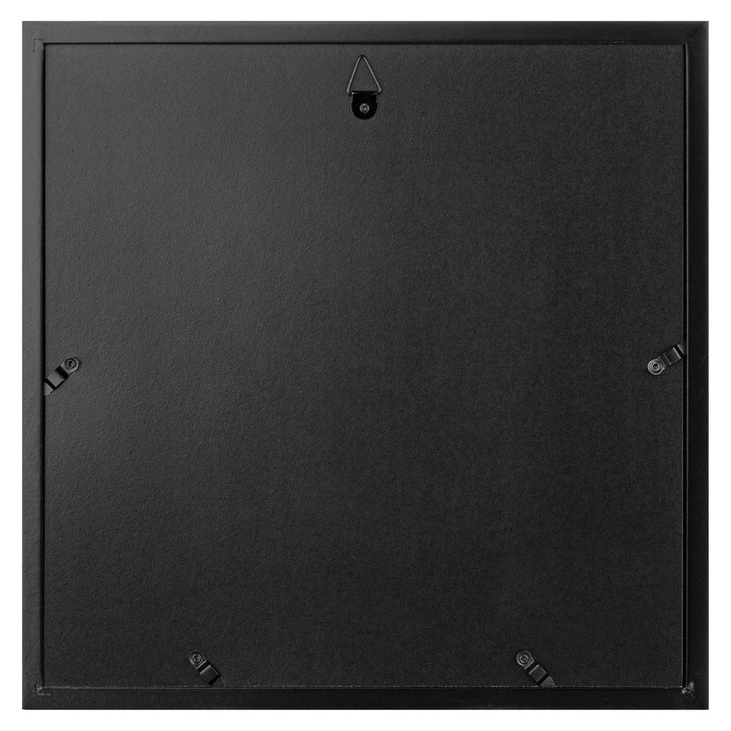 Perfect 12-Piece Black Photo Frame Set with Hanging Template - 12x12 Picture Frame Matted to 8x8 - Gallery Wall Kit