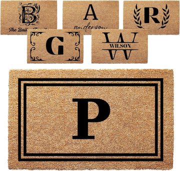 Personalized Door Mat with Monogram - Custom Doormat with Anti-Slip Backing - 3 Size Options - Family Doormat Custom