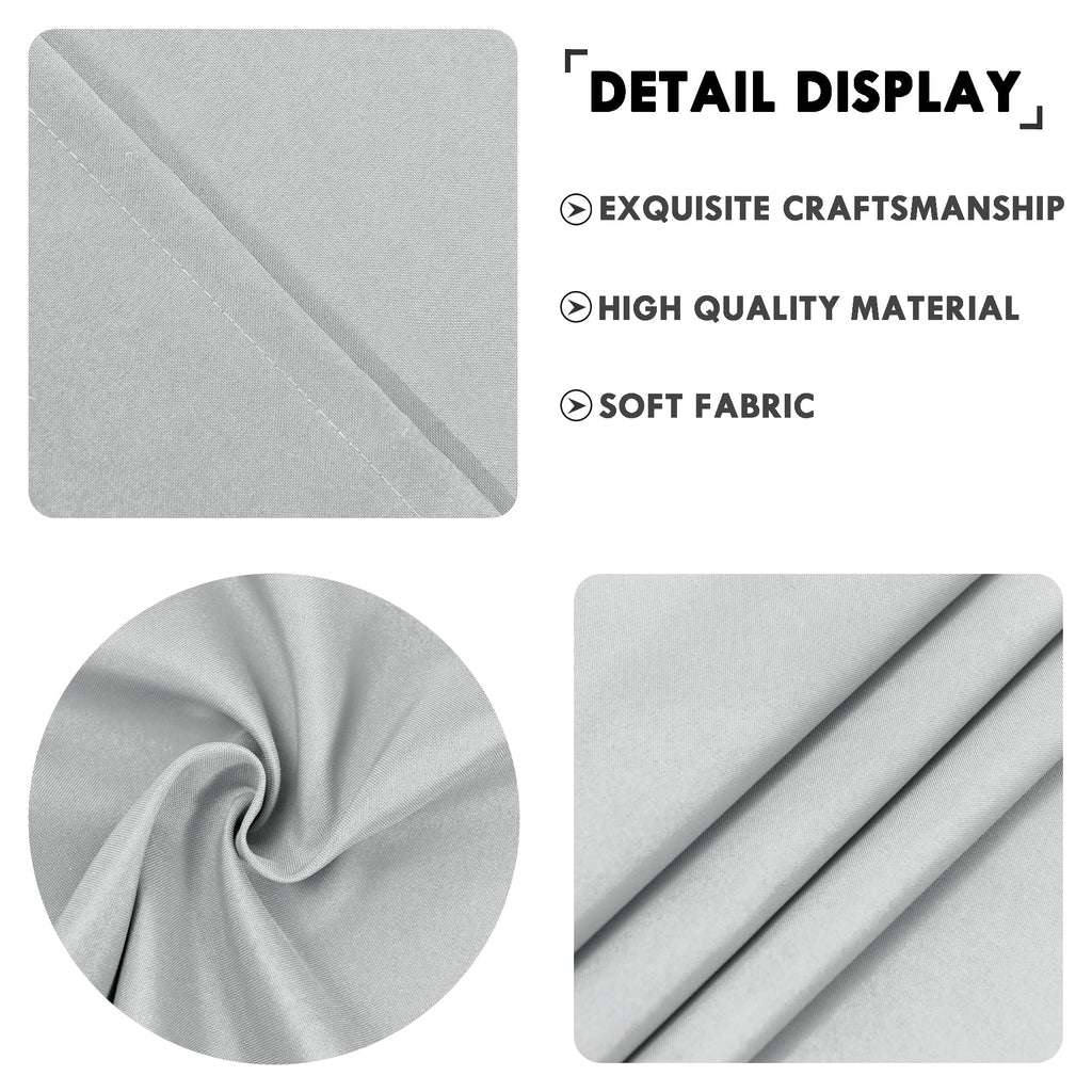 Silver Grey Valance Curtains for Window 2 Panel, 42 x 18 Inches