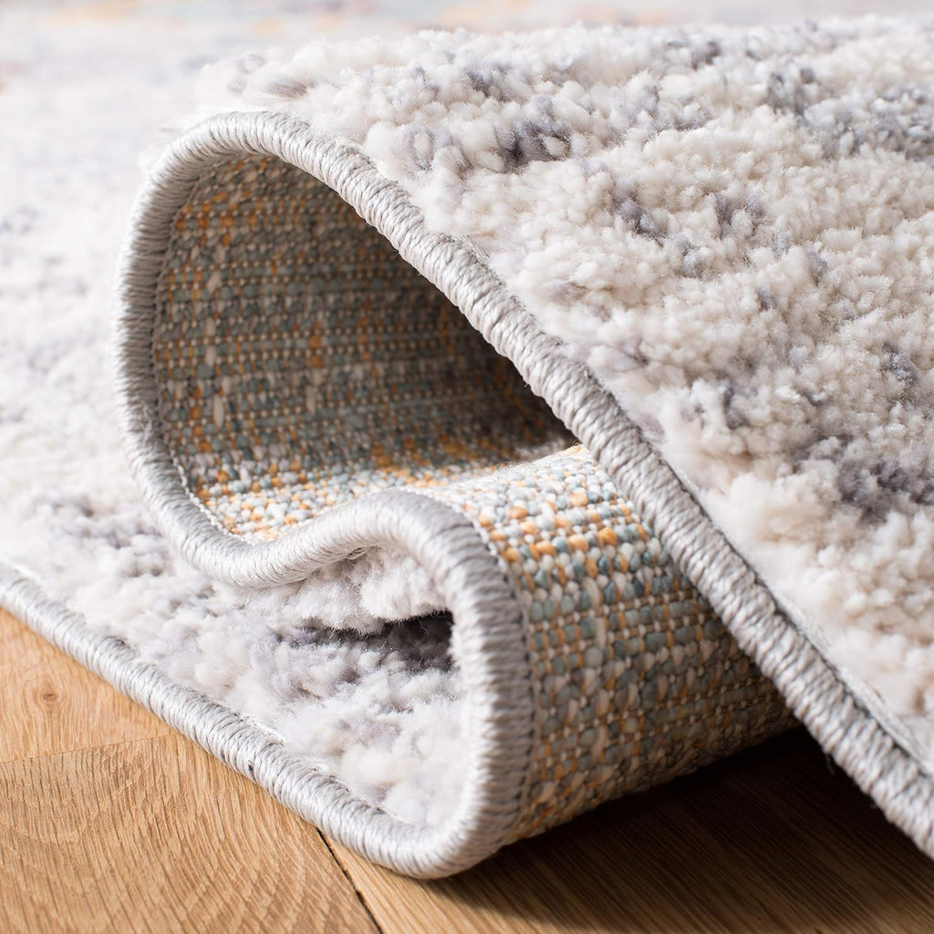 Morocco Collection Accent Rug, Ivory & Multi, Moroccan Boho Tribal Design, Non-Shedding & Easy Care, Ideal