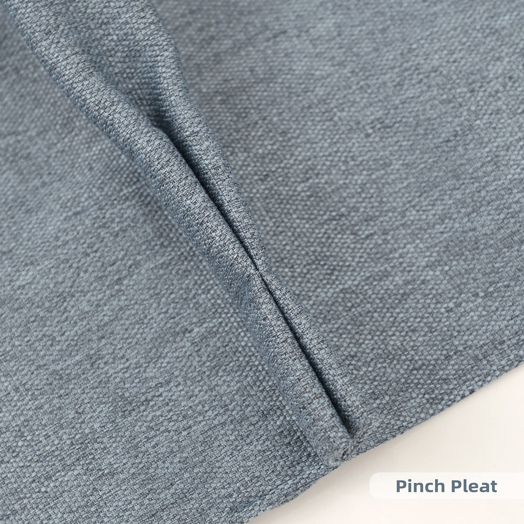 Pinch Pleat Valance Window Blackout Faux Linen Textured Solid Valance 16 Inch Farmhouse Linen Curtain Valance Window