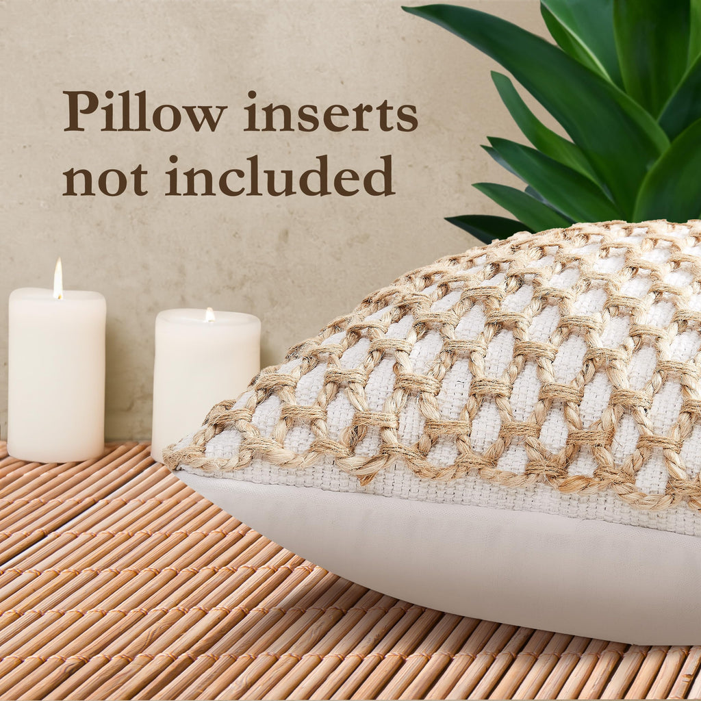 Jada 2 Pc Decorative Throw Pillow Covers, Pillow Insert not Included, Premium Woven Design, Living Room Décor, (2)