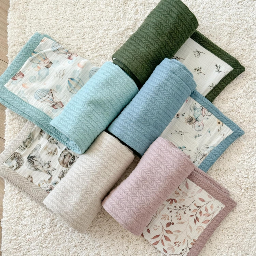 Blanket with Name - 100% Organic Cotton Newborn Gift | Custom Knit Blanket for Boys, Girls, Kids & Baby Showers