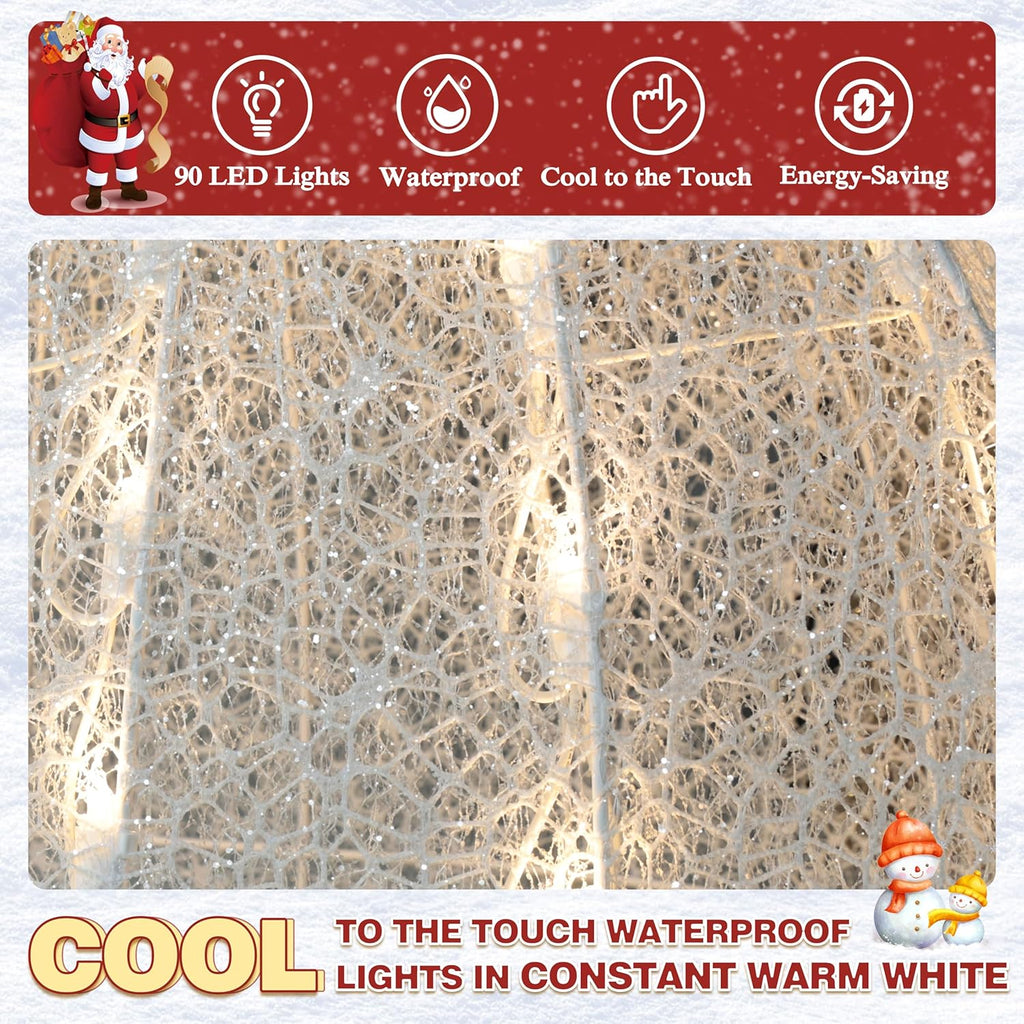 5FT Lighted Outdoor Christmas Decoration for Yard, Outdoor Snowman Holiday Decor with Lights, Ground Stakes and Zip