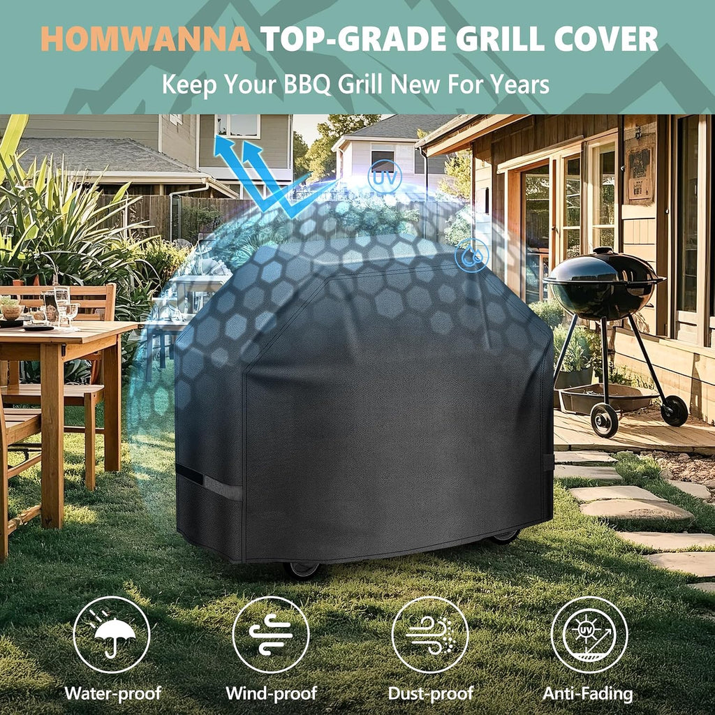 Grill Cover 40 Inch - Small Gas BBQ Cover for Outdoor Grill - 600D Outside Barbecue Covers Waterproof Heavy Duty for