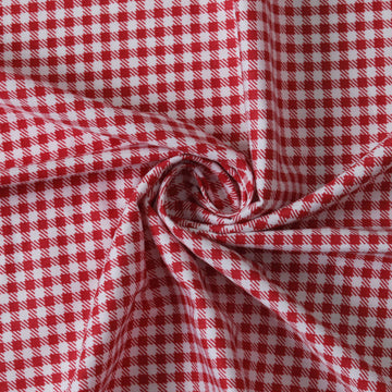 Gingham Cotton Fabric Cut By The Yard, Checkered Plaid Vintage Fabric for DIY, Handmade and Sewing (Red, 1 Yard)