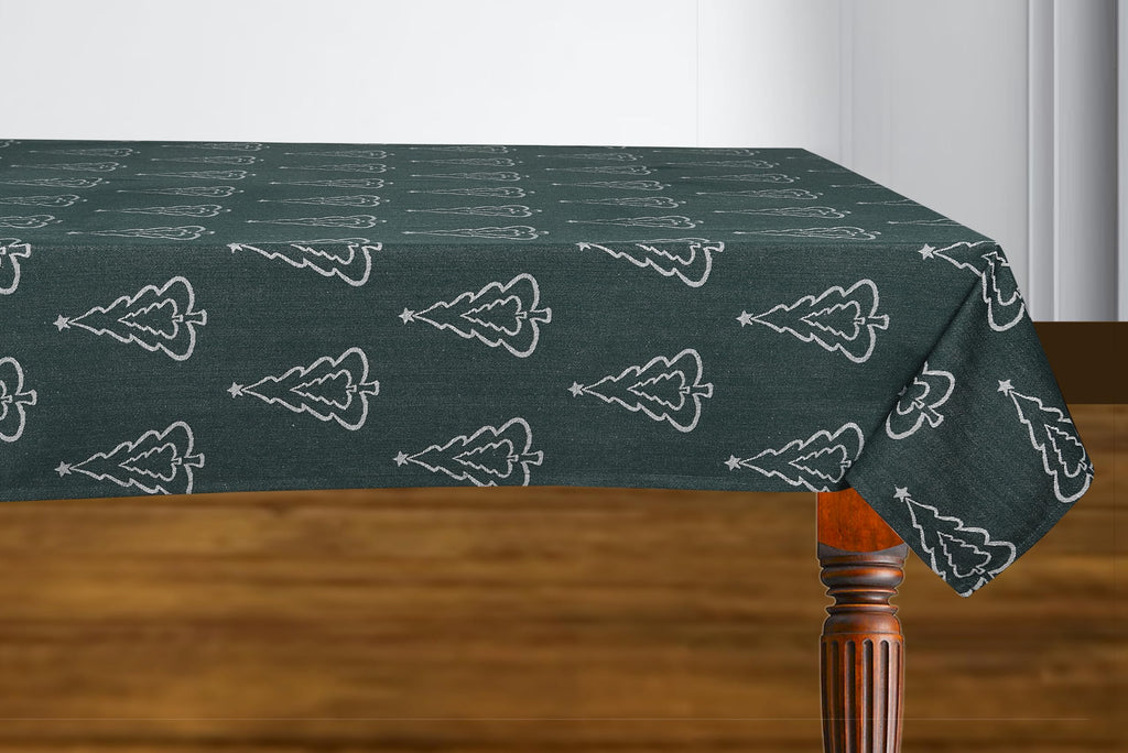Tablecloth Cotton Tabletop 60x84 (6-8 Seats) Jacquard Tree
