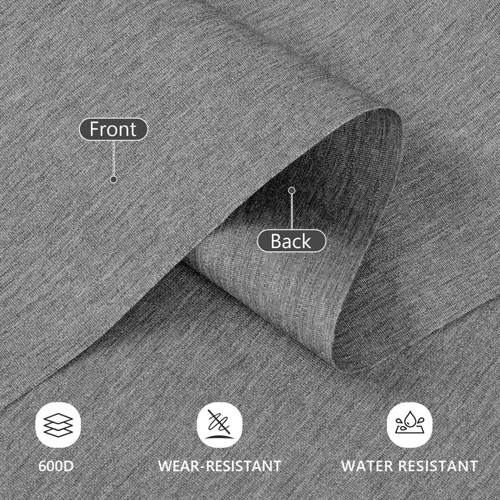 Waterproof Canvas Fabric by The Yard 600D Upholstery Fabric 58x72inch Gray