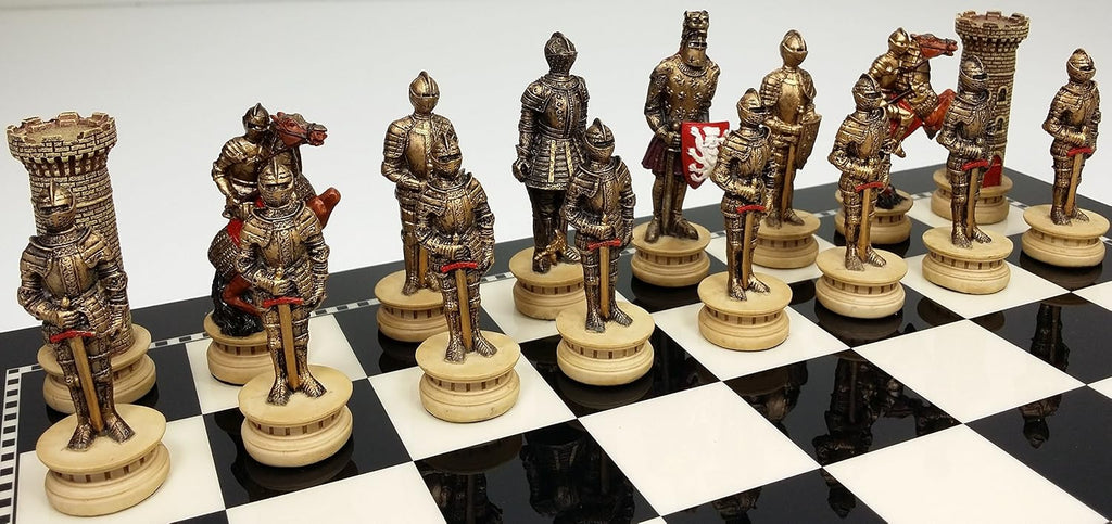 Themed Set of Chess Men Pieces - NO Board (Armored Knights) - Set of 32