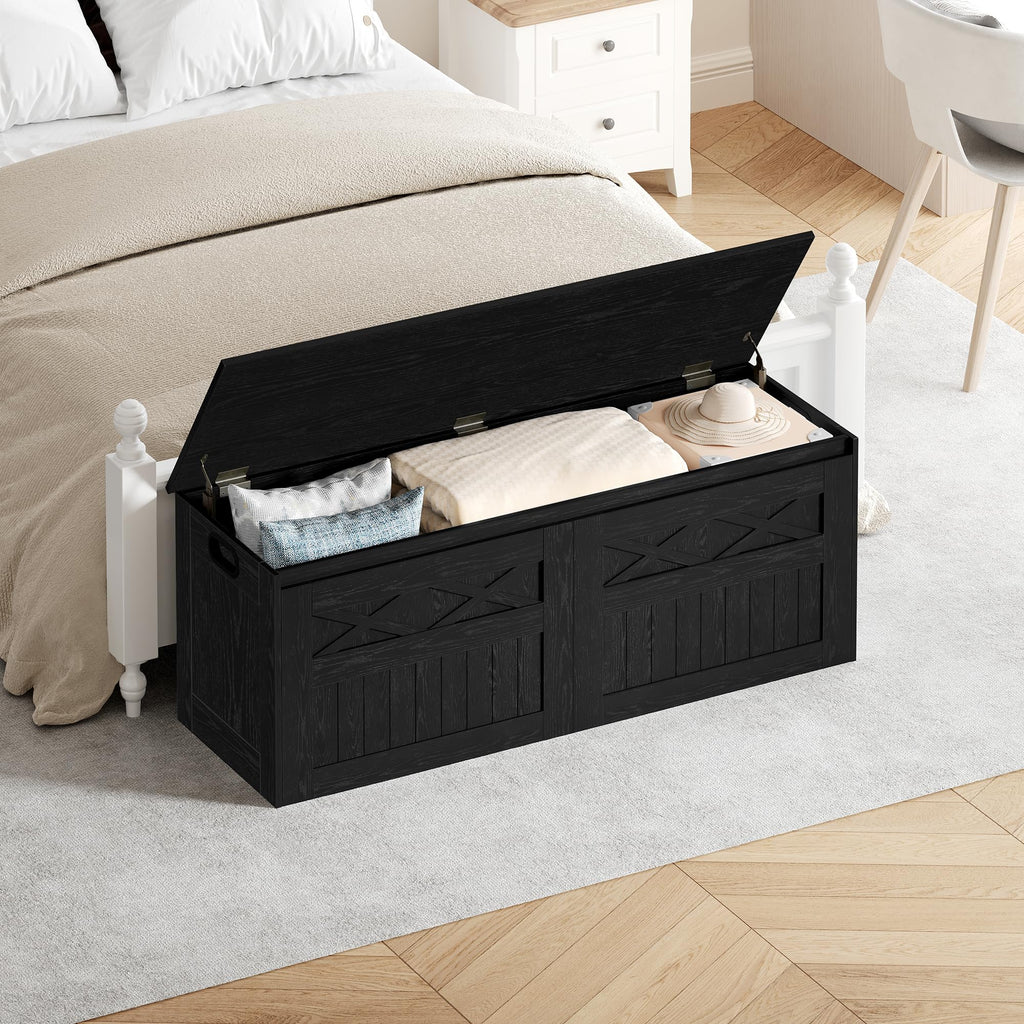 47 inches Rustic Storage Chest and Bench | 59 Gal | 330lb Seat