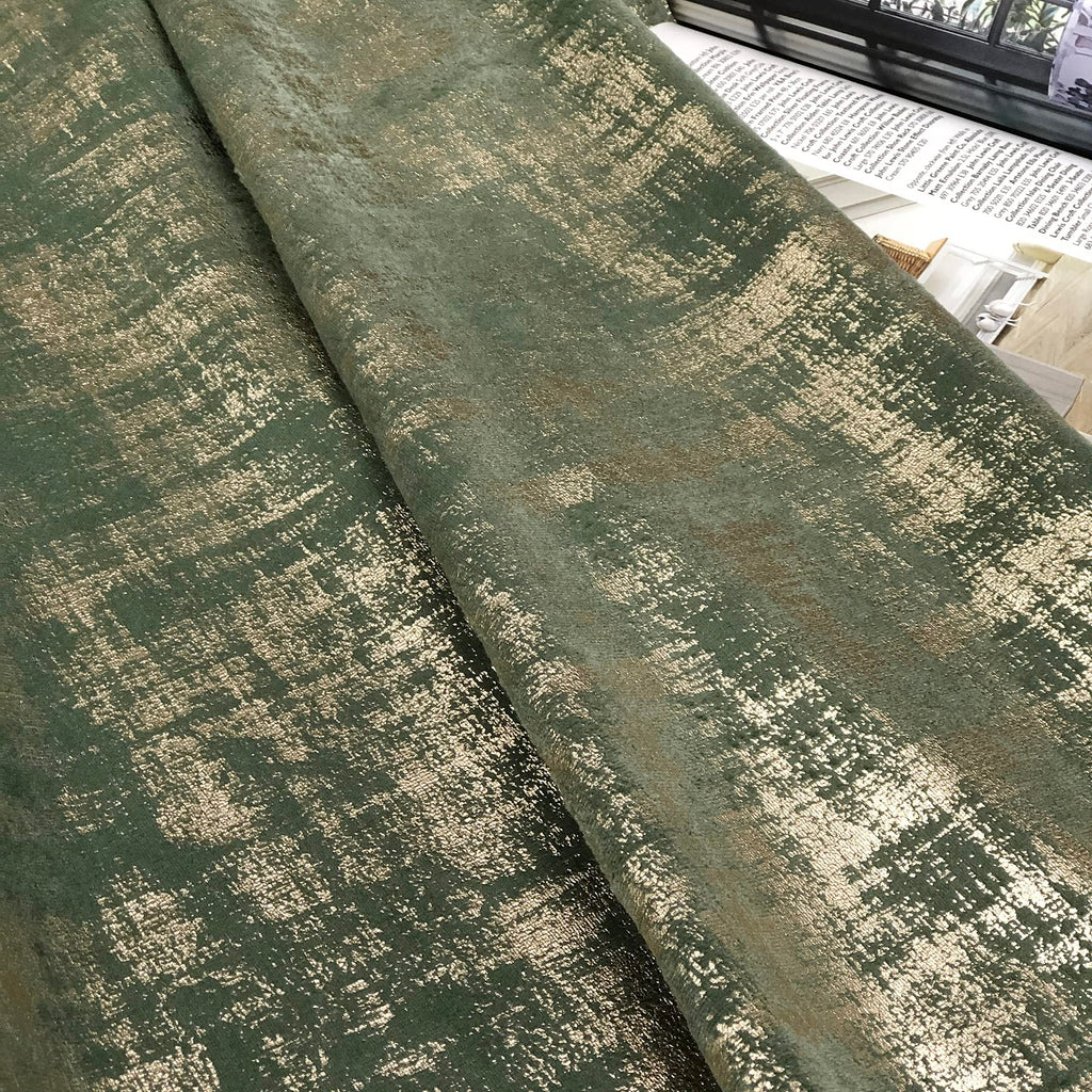 Sage Green Soft Velvet Curtains 95 Inch Length Luxury Bedroom Curtains Gold Foil Print Window Treatments Bedroom Set