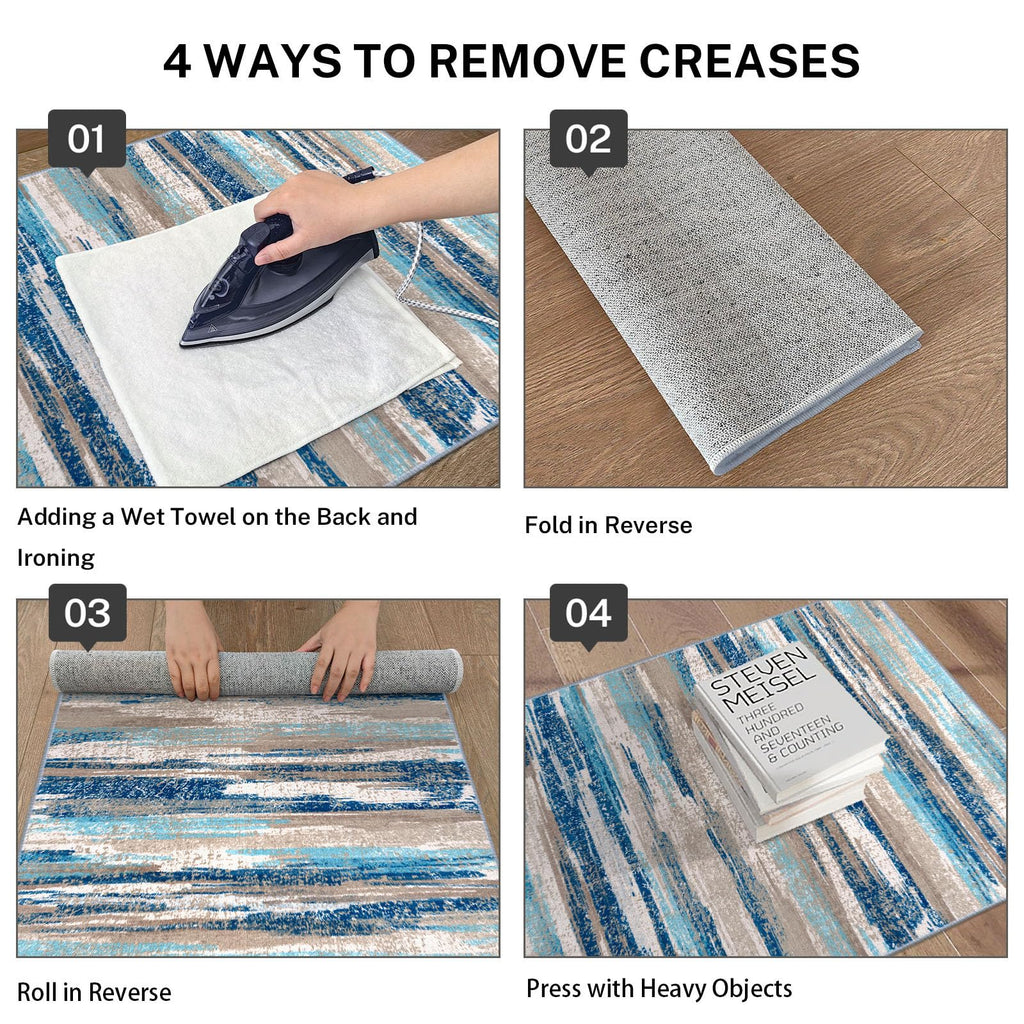Abstract Washable 2x6 Runner Rug Non Slip Runners