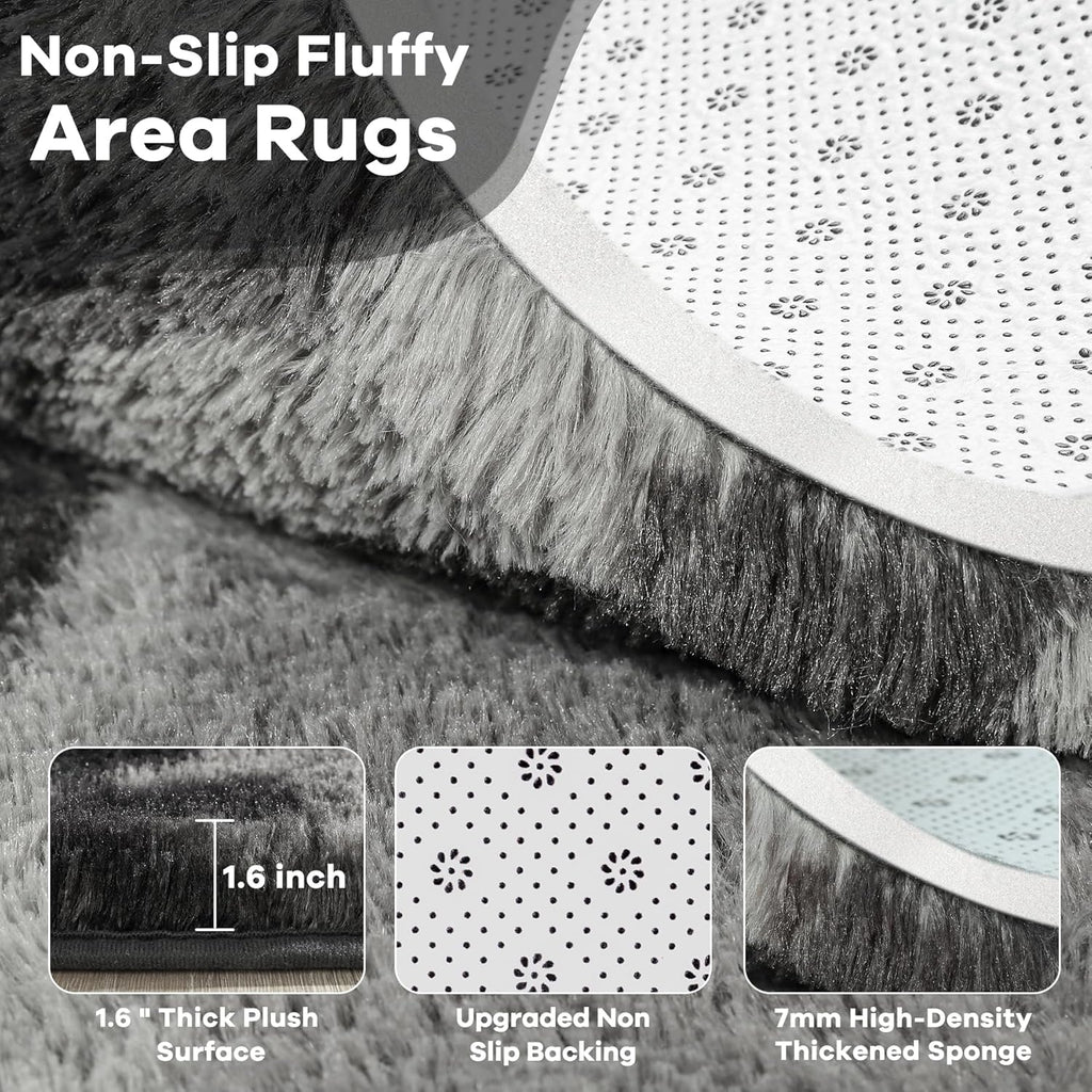 6x9 Large Grey Area Rug