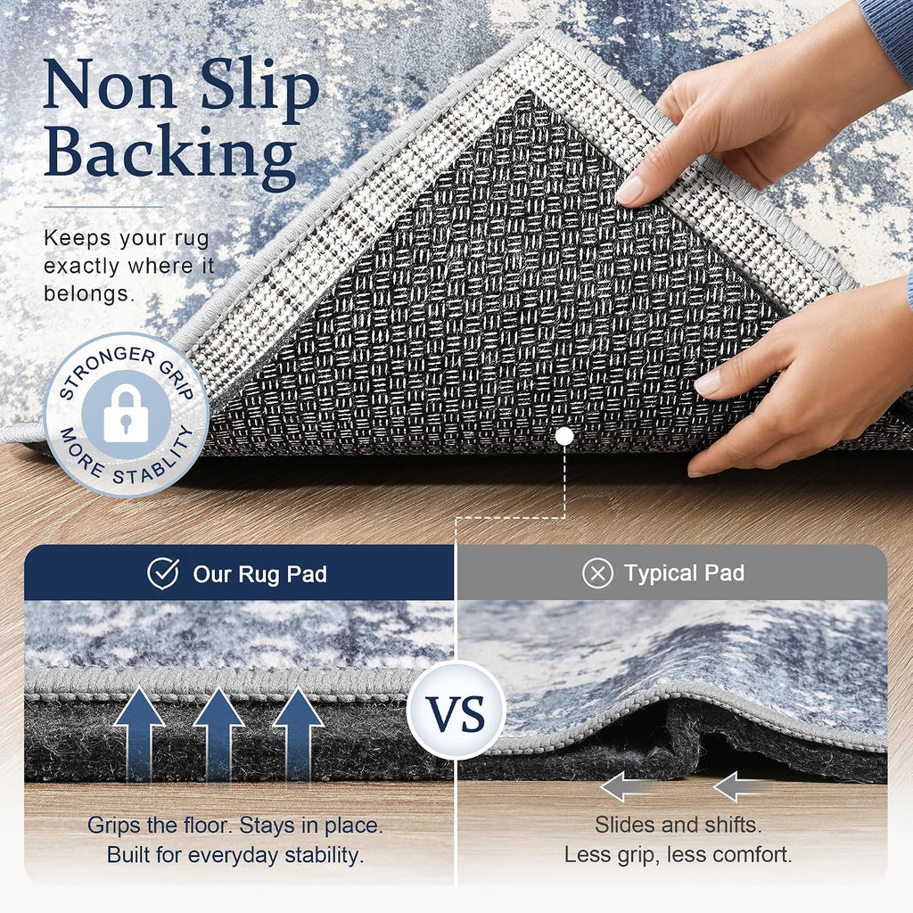 Non Slip Rug Pad Gripper 5x7 Cushioned Carpet Pads - Set of 35