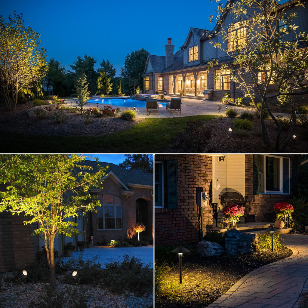 LED Low Voltage Landscape Lighting 12V Landscape Lighting Kit with Connectors, Low Voltage Pathway Lights