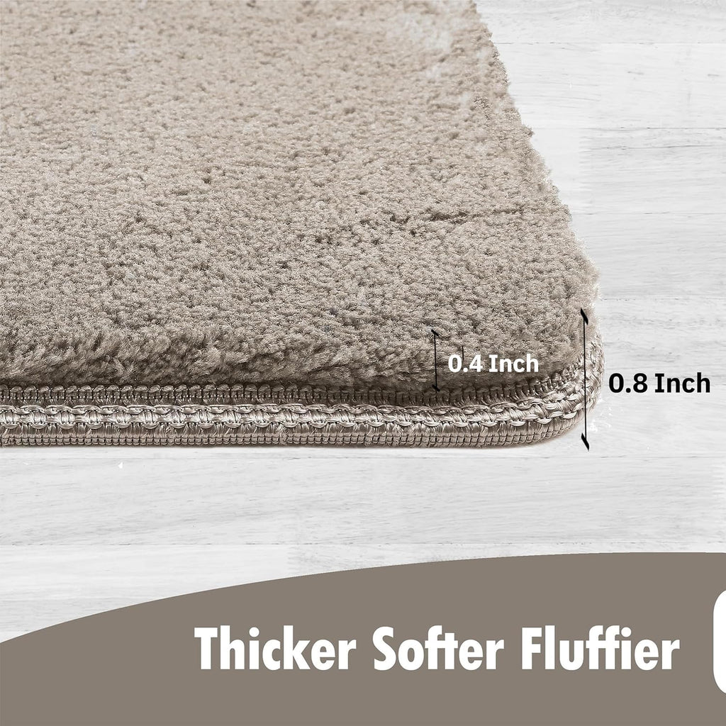 Ultra Plush Carpet Stair Treads 8 x 30 Inch Cream Gray 14 Pcs | Soft Indoor Stair Protector,Reduce Noise,Self