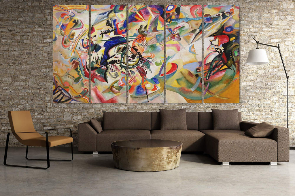 Composition VII by Wassily Kandinsky Canvas Art Wall Home Decor - Various Sizes (45in x 30in Gallery Wrapped)