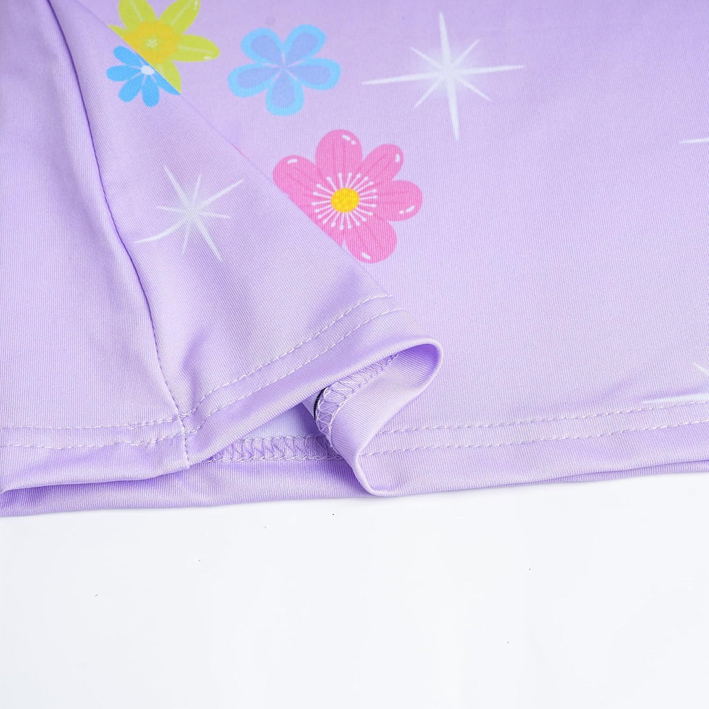 2Pcs Girls Nightgowns Flutter Short Sleeves Dress Nightdress Sleepwear Pajamas Nightgowns for Girls