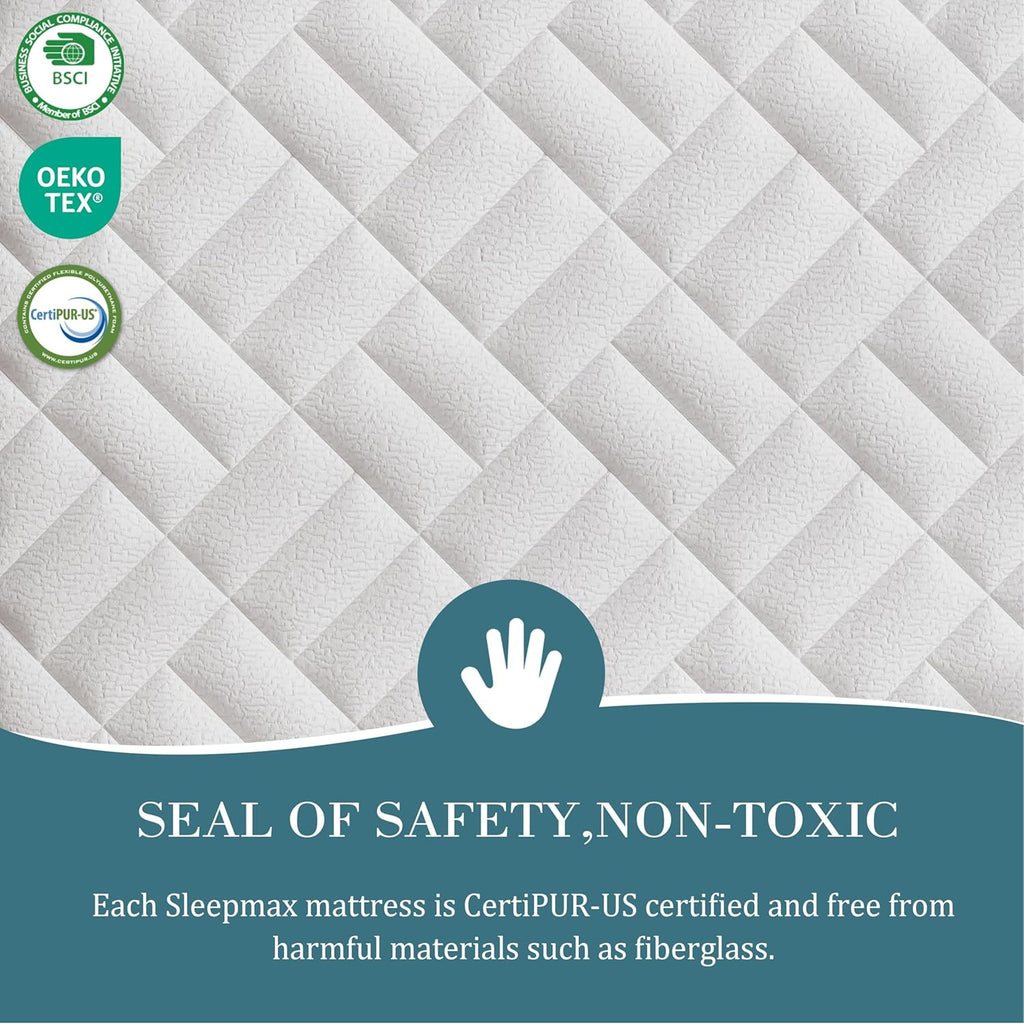 King Size Mattress 14 Inch, Cooling Pain Relief Hybrid Mattresses | Deep Sleep Bed in Box, For Back & Side Sleepers