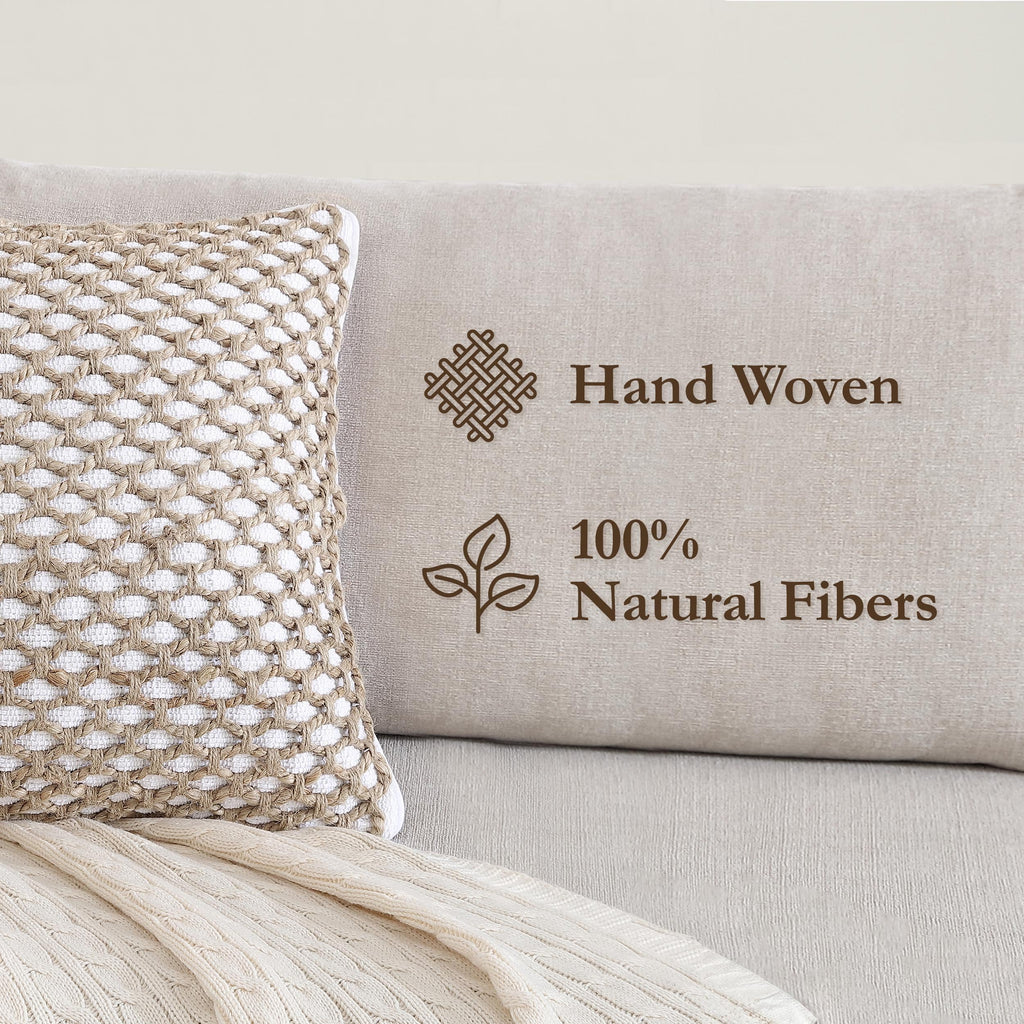 Jada 2 Pc Decorative Throw Pillow Covers, Pillow Insert not Included, Premium Woven Design, Living Room Décor, (2)