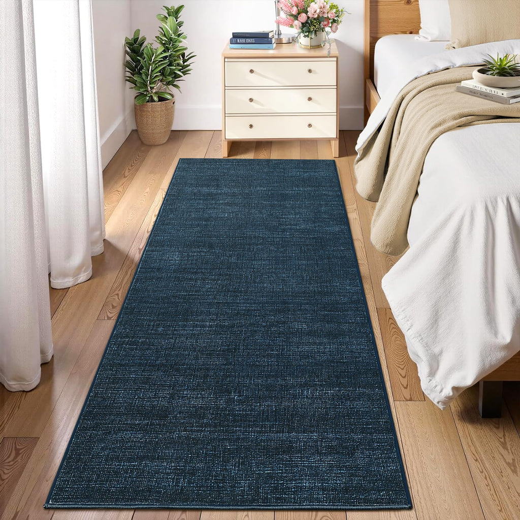 Washable Runner Rug Modern Solid Color Kitchen Runner Mat Minimalist Plain Long Runner Rug Bedroom Bedside Non