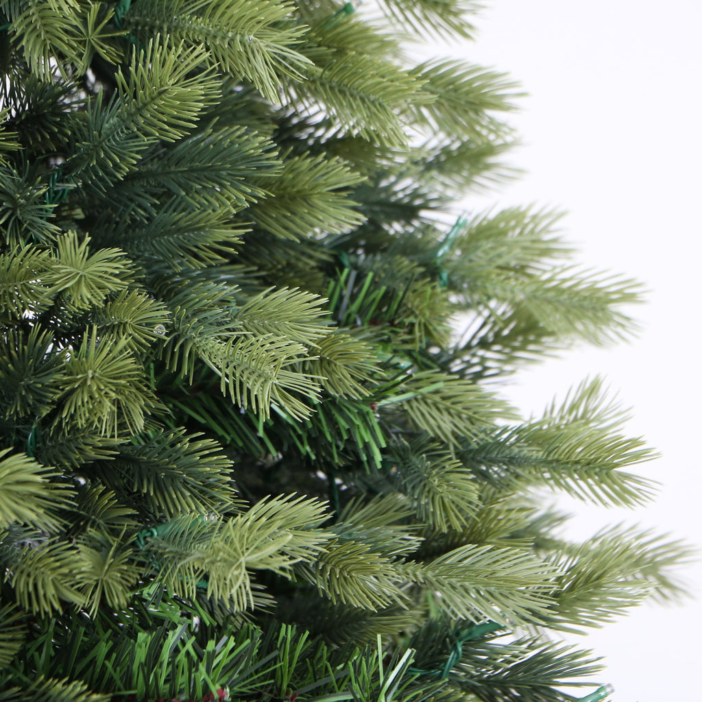 Stuff 7' Premium Douglas Fir Artificial Christmas Tree, Pre-lit with LED Lights, Full Shape (7ft)