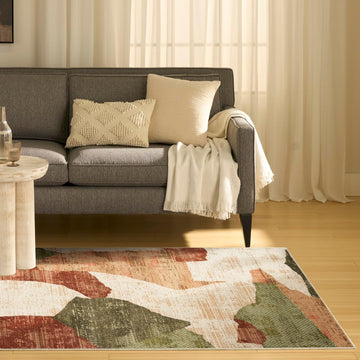 Home Nordic Beige Multi Area Rug - Easy Clean, Non Shedding, Bed Room, Living Room, Dining Room, Kitchen (5'