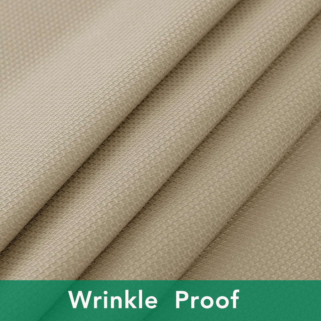 Textured Square Tablecloth-Fabric Spillproof Table Cloths-Natural 54x54"