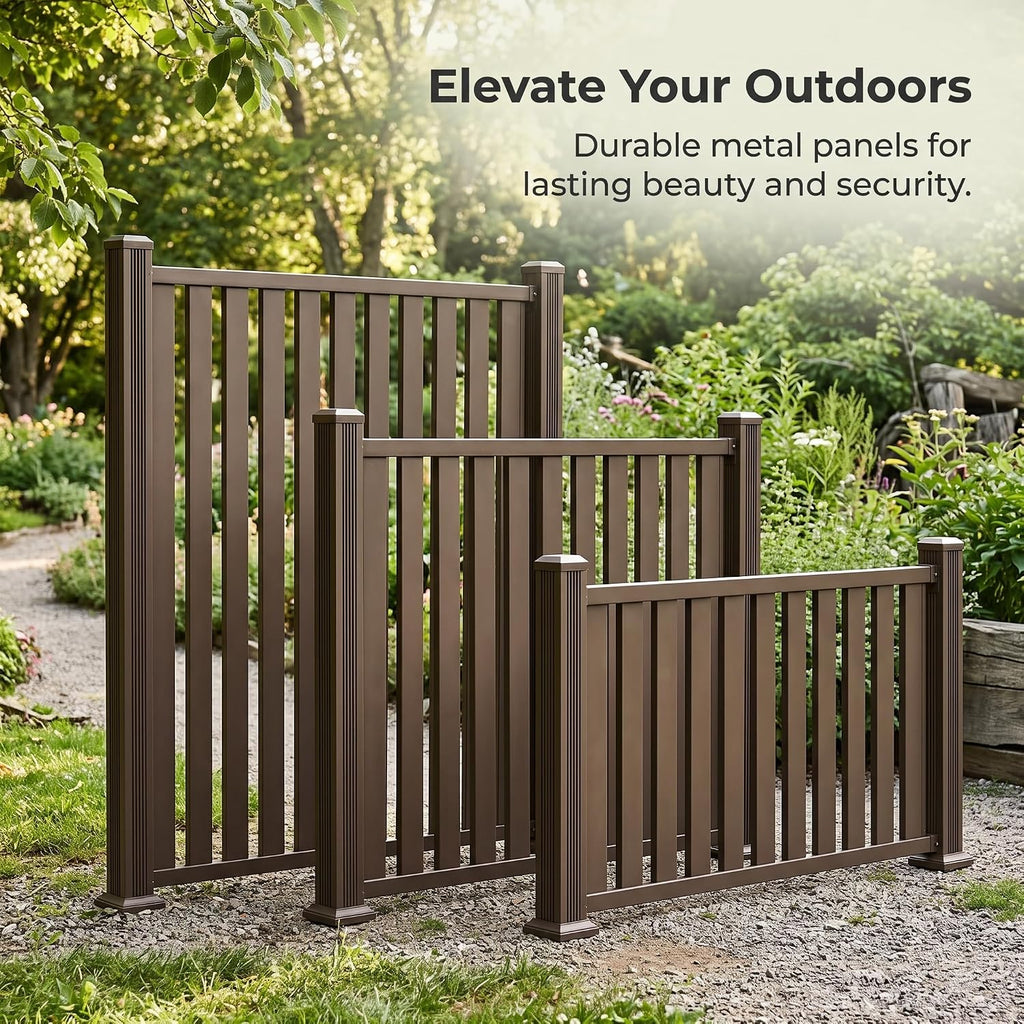 Metal Fence Panels for Outdoor Privacy Aluminum Alloy Customizable Fence Panels for Garden & Yard, 30 * 40