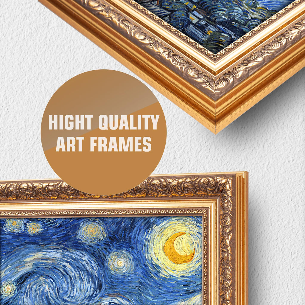 Starry Night by Vincent Van Gogh, Gold-Framed Art