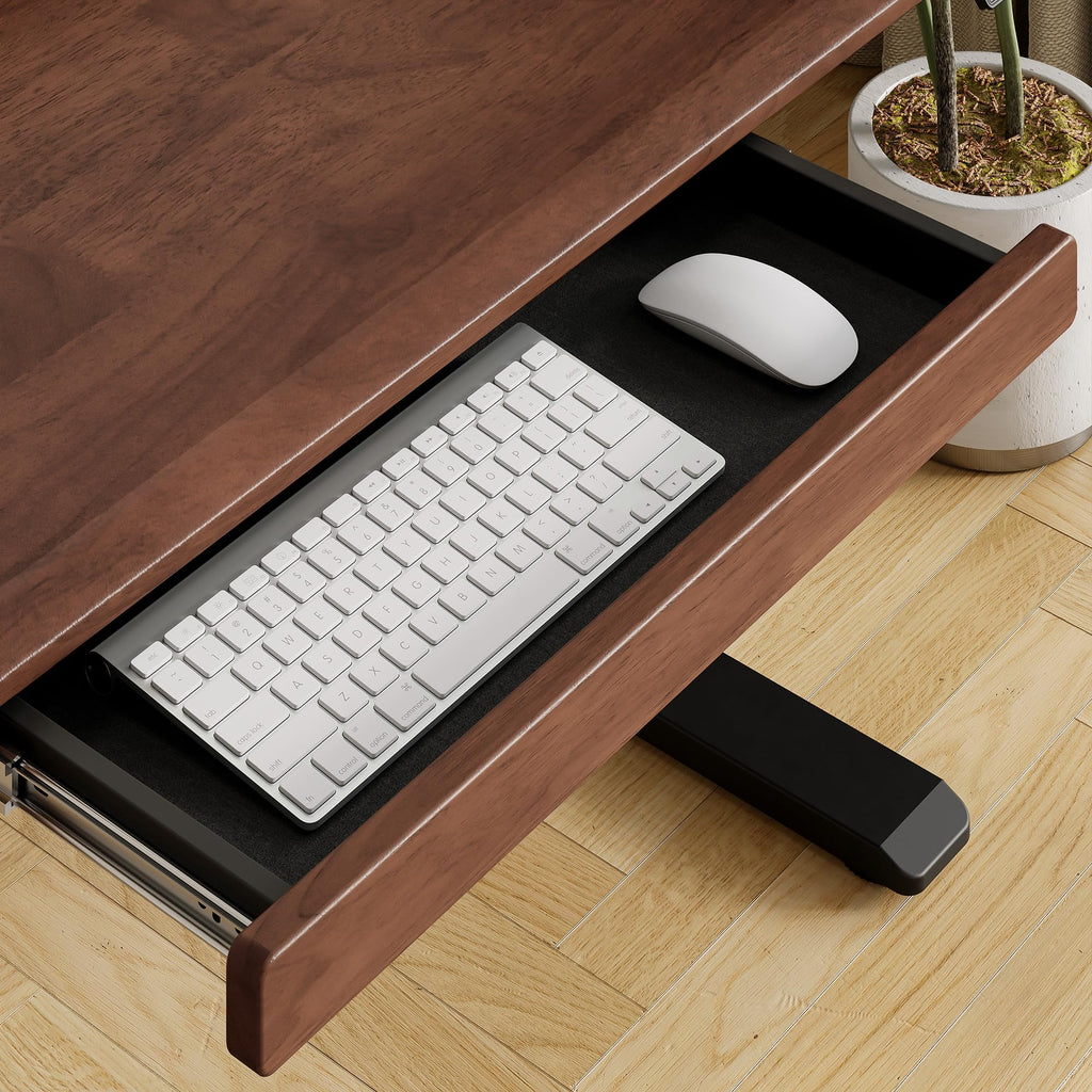 Standing Desk with Drawer, 47x23.6 Inches Solid Wood Stand Up Desk